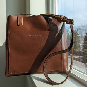 Portland Leather Medium Crossbody Tote - Whiskey C Grade